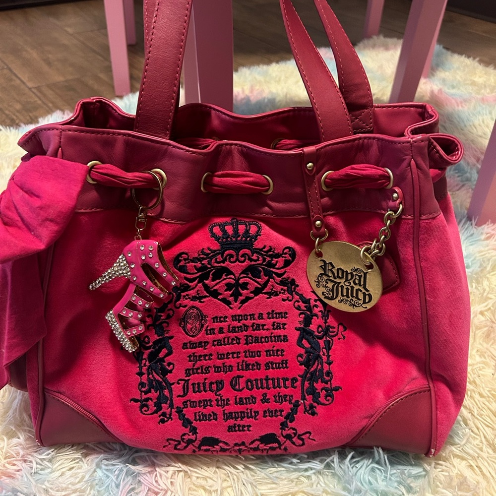 (SOLD) Authentic Hot Pink Juicy Couture Bag / Purse
